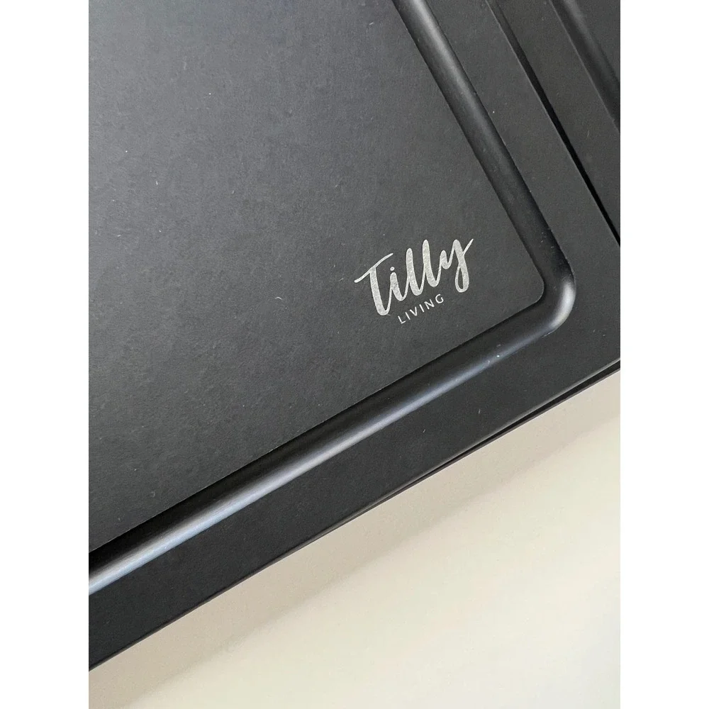 Tilly Living Grainbond Wood Fibre Chopping Board 3 Piece Set in Black‎ Groove
